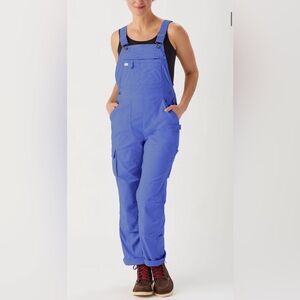 Duluth Trading Co. Heirloom Gardening Bib Overalls Blue Iris Sz XS x 31 NWT